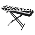 Black And White Argyle Pattern Print Piano Keyboard Cover