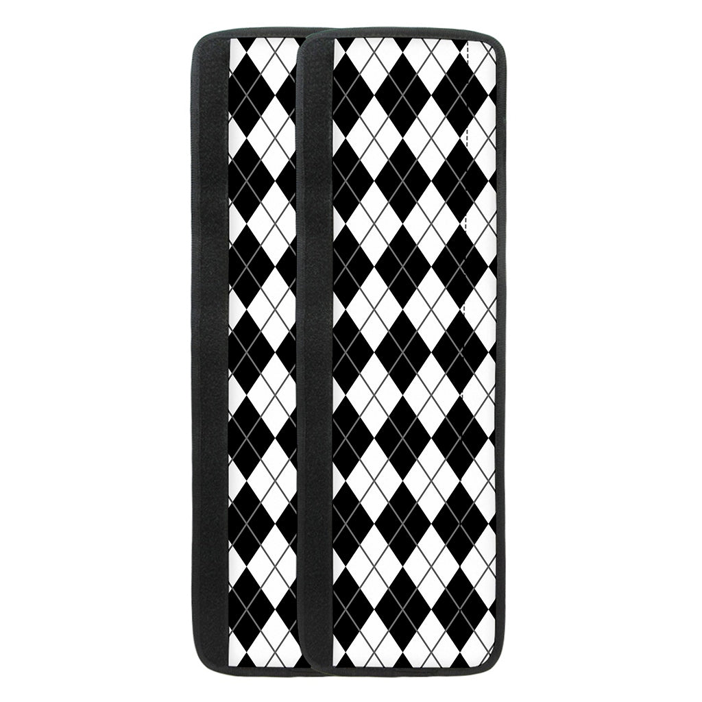Black And White Argyle Pattern Print Refrigerator Handle Covers