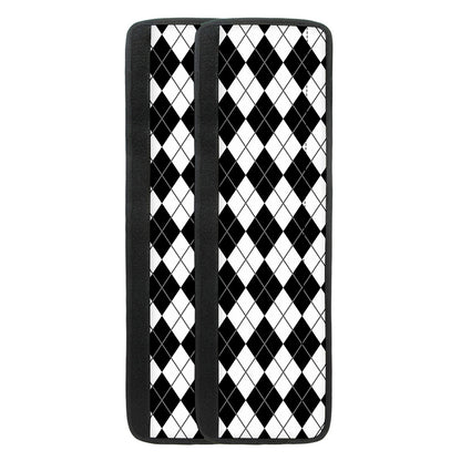 Black And White Argyle Pattern Print Refrigerator Handle Covers