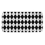 Black And White Argyle Pattern Print Towel
