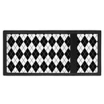 Black And White Argyle Pattern Print Trifold Wallet