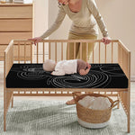 Black And White Aries Sign Print Baby Crib Sheet