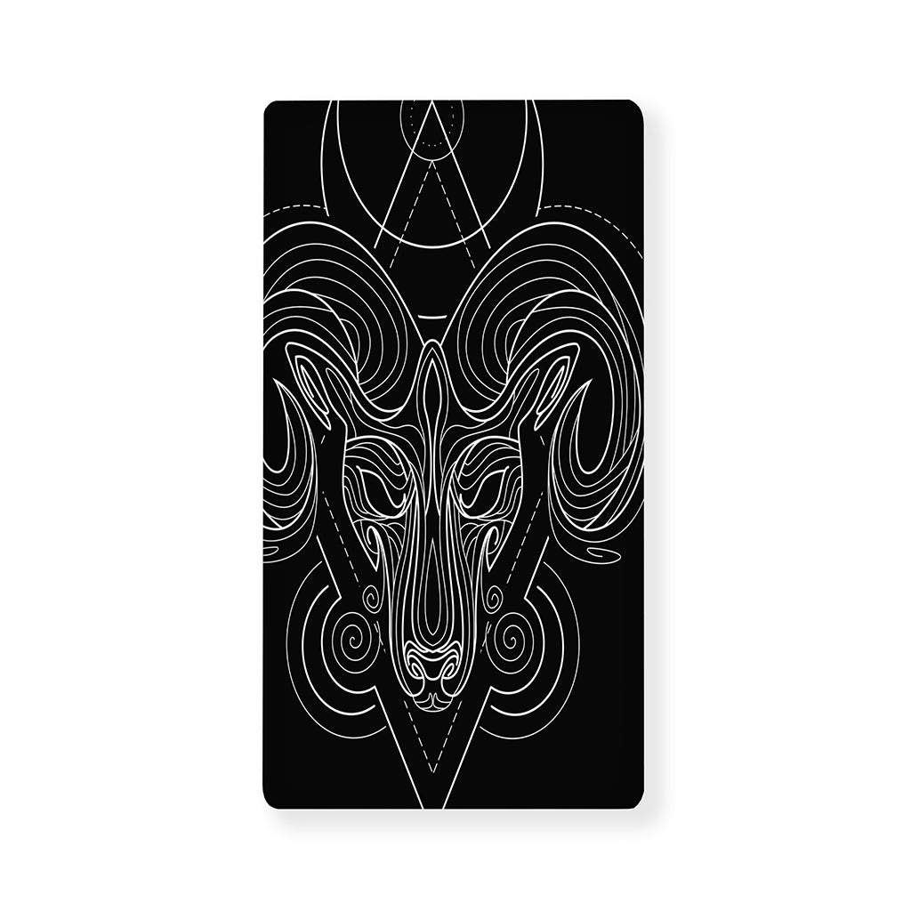 Black And White Aries Sign Print Baby Crib Sheet