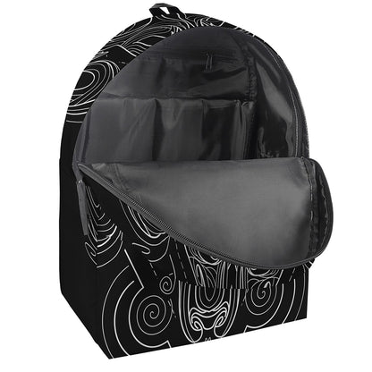 Black And White Aries Sign Print Backpack
