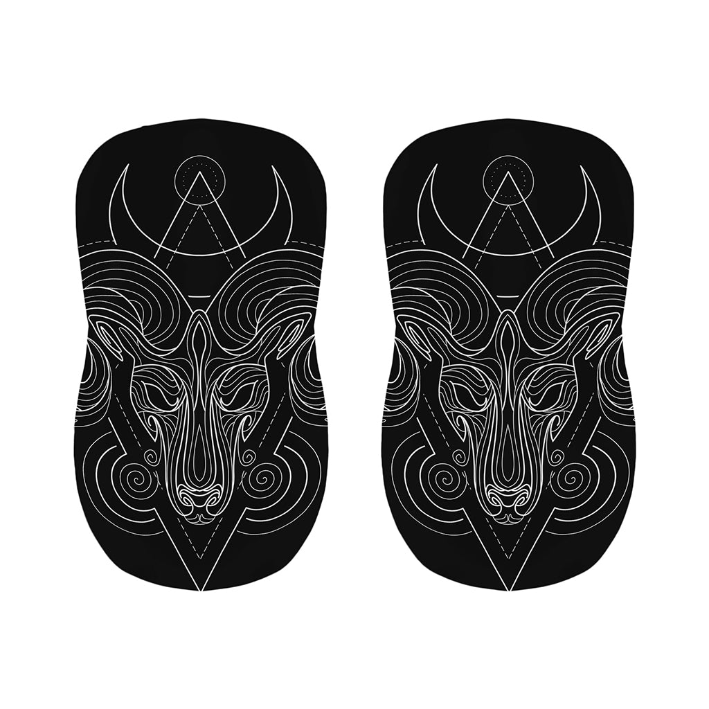 Black And White Aries Sign Print Bar Stool Covers