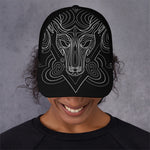 Black And White Aries Sign Print Baseball Cap