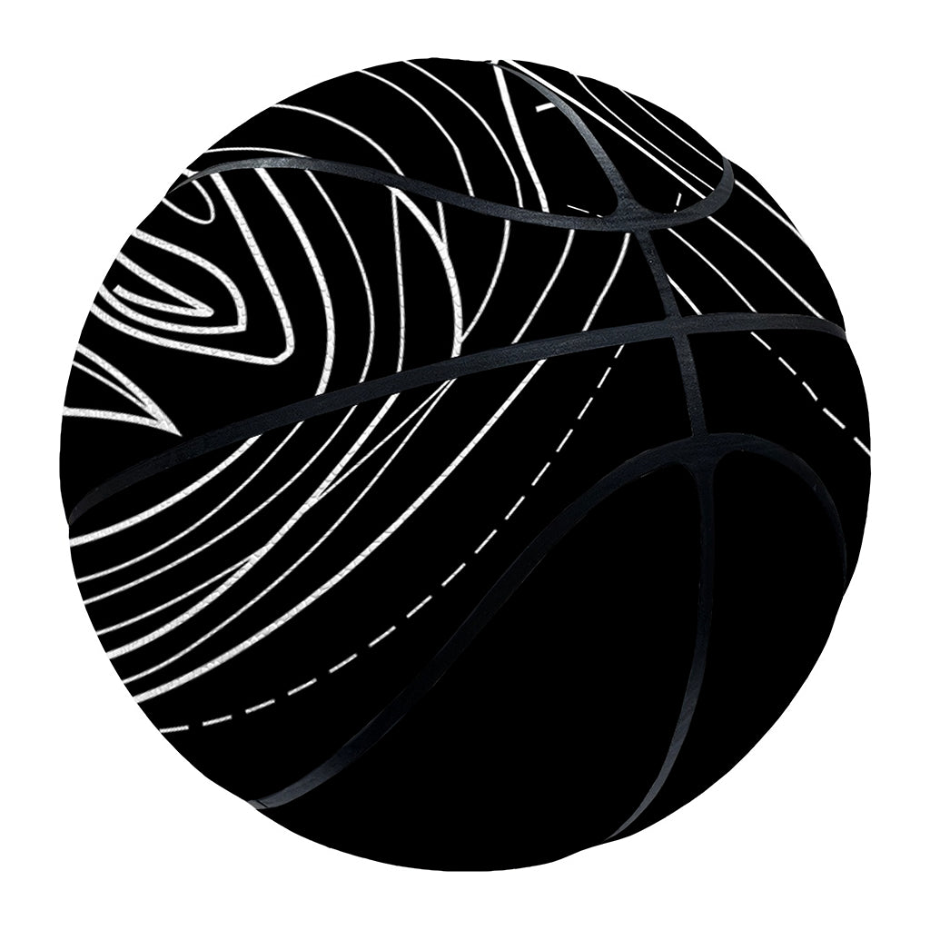 Black And White Aries Sign Print Basketball