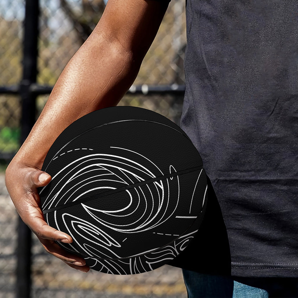 Black And White Aries Sign Print Basketball