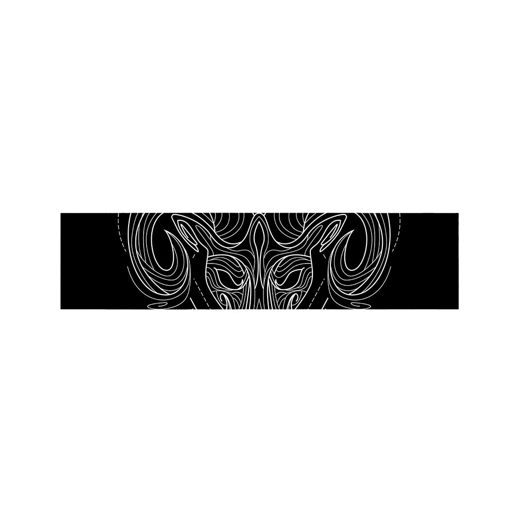 Black And White Aries Sign Print Bed Runner