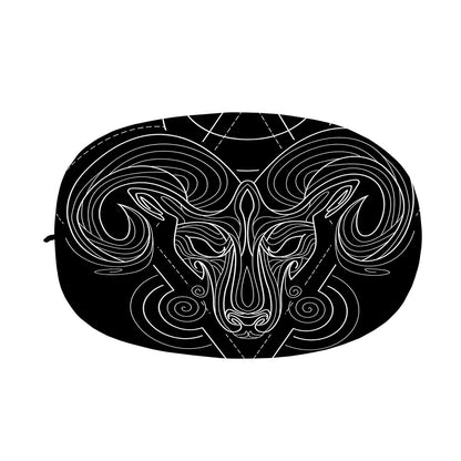 Black And White Aries Sign Print Car Side Mirror Covers