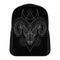 Black And White Aries Sign Print Casual Backpack
