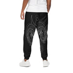 Black And White Aries Sign Print Cotton Pants
