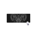 Black And White Aries Sign Print Extended Mouse Pad