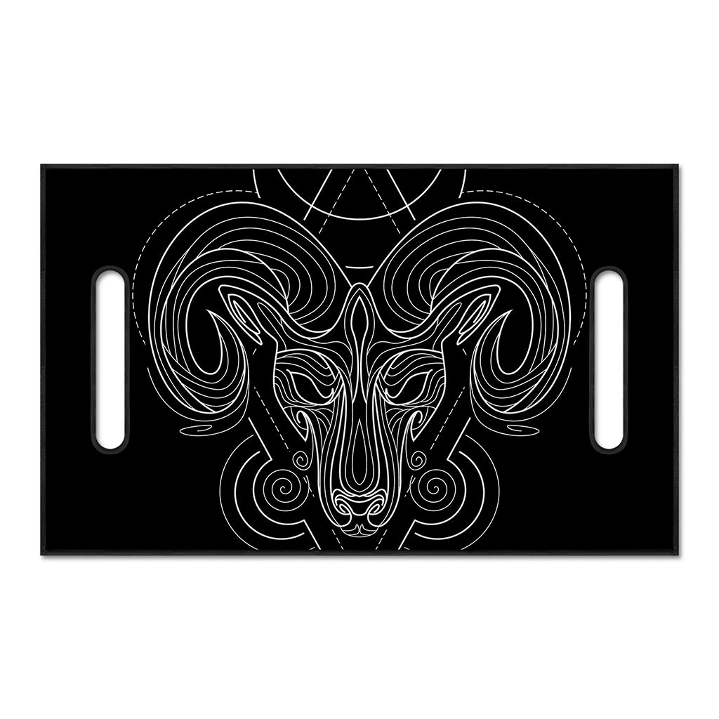 Black And White Aries Sign Print Golf Cart Seat Cover