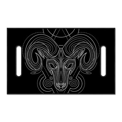 Black And White Aries Sign Print Golf Cart Seat Cover