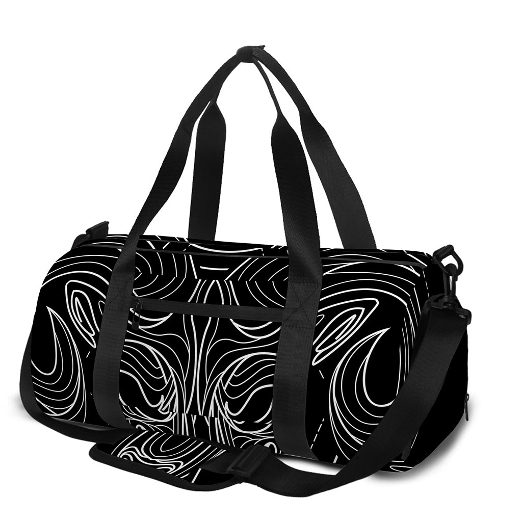 Black And White Aries Sign Print Gym Bag