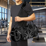 Black And White Aries Sign Print Gym Bag