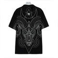 Black And White Aries Sign Print Hawaiian Shirt