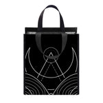 Black And White Aries Sign Print Insulated Lunch Tote