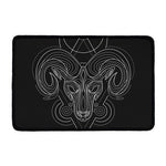 Black And White Aries Sign Print Kitchen Mat