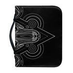Black And White Aries Sign Print Leather Bible Cover