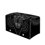 Black And White Aries Sign Print Leather Tissue Box Cover