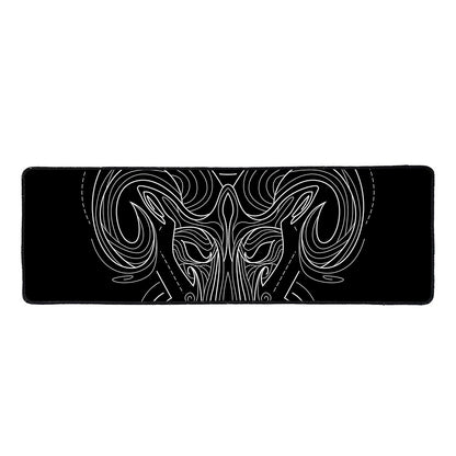 Black And White Aries Sign Print Long Kitchen Mat