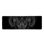 Black And White Aries Sign Print Long Kitchen Mat