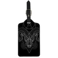 Black And White Aries Sign Print Luggage Tag