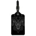 Black And White Aries Sign Print Luggage Tag