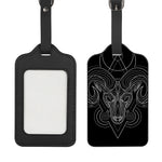Black And White Aries Sign Print Luggage Tag