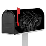 Black And White Aries Sign Print Mailbox Cover