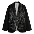 Black And White Aries Sign Print Men's Blazer