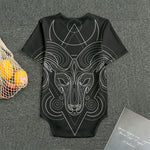 Black And White Aries Sign Print Men's Bodysuit