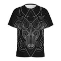 Black And White Aries Sign Print Men's Athletic T-Shirt