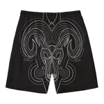 Black And White Aries Sign Print Men's Swim Trunks