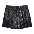 Black And White Aries Sign Print Mesh Shorts