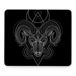 Black And White Aries Sign Print Mouse Pad