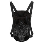 Black And White Aries Sign Print Pet Carrier Backpack