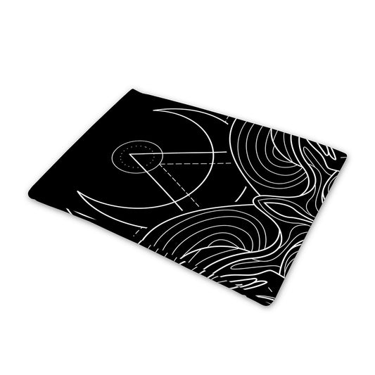Black And White Aries Sign Print Pet Cooling Mat Cover