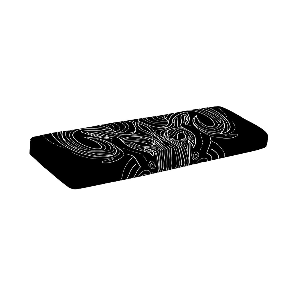 Black And White Aries Sign Print Piano Keyboard Cover