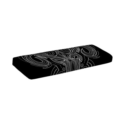 Black And White Aries Sign Print Piano Keyboard Cover
