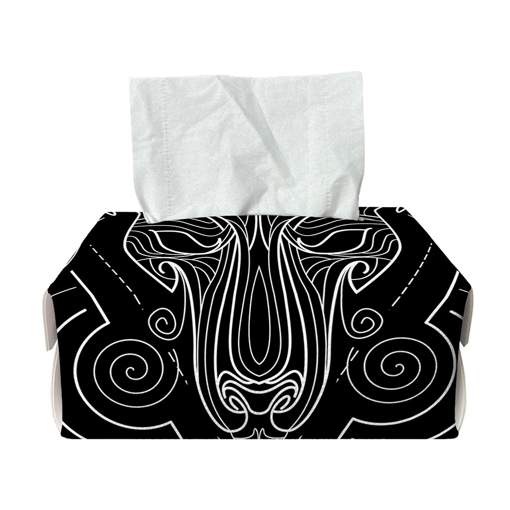 Black And White Aries Sign Print Rectangle Tissue Box Cover