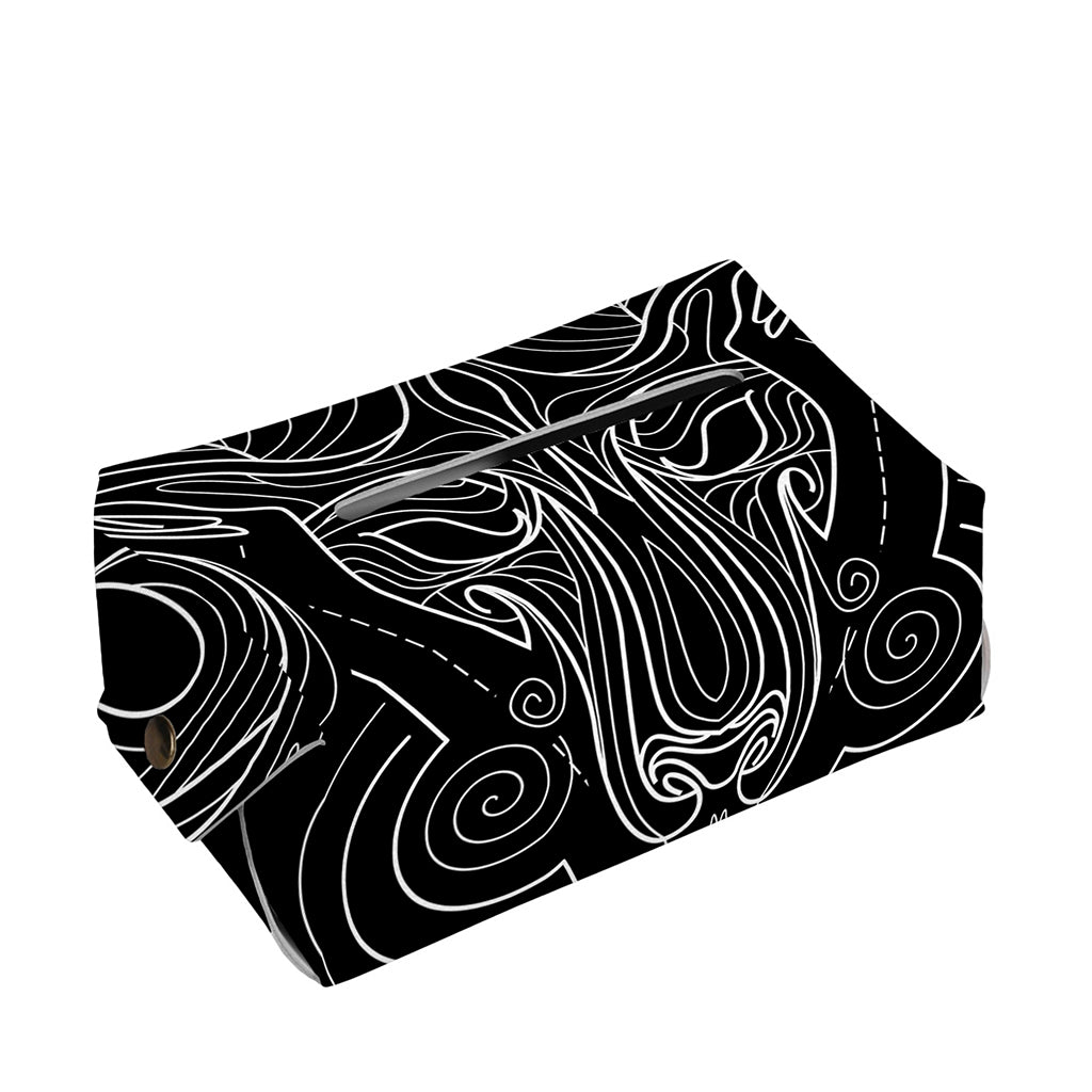 Black And White Aries Sign Print Rectangle Tissue Box Cover