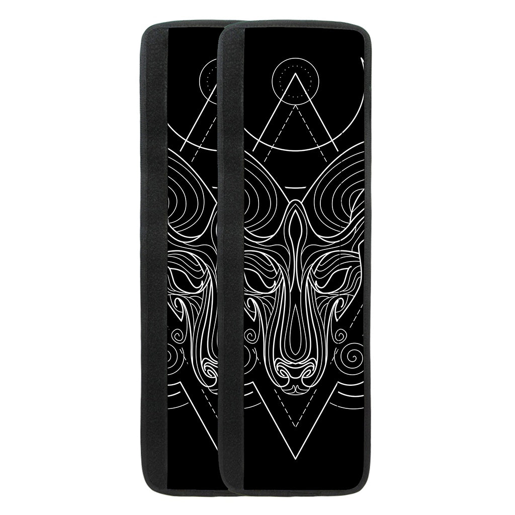 Black And White Aries Sign Print Refrigerator Handle Covers