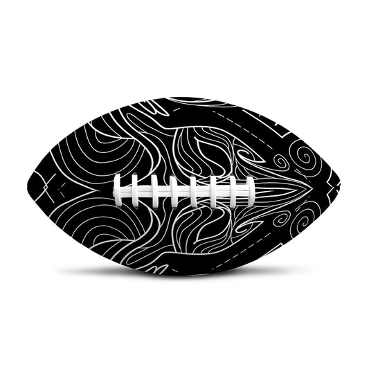 Black And White Aries Sign Print Rugby Ball