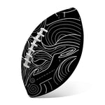Black And White Aries Sign Print Rugby Ball