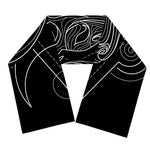 Black And White Aries Sign Print Scarf