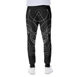 Black And White Aries Sign Print Scuba Joggers
