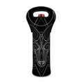 Black And White Aries Sign Print Single Neoprene Wine Tote